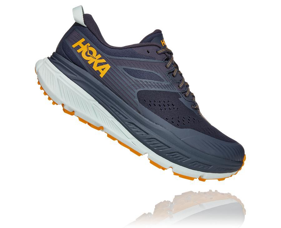 Trail Shoes Mens - Hoka One One Stinson Atr 6 - Navy/White - ABIOYVH-92